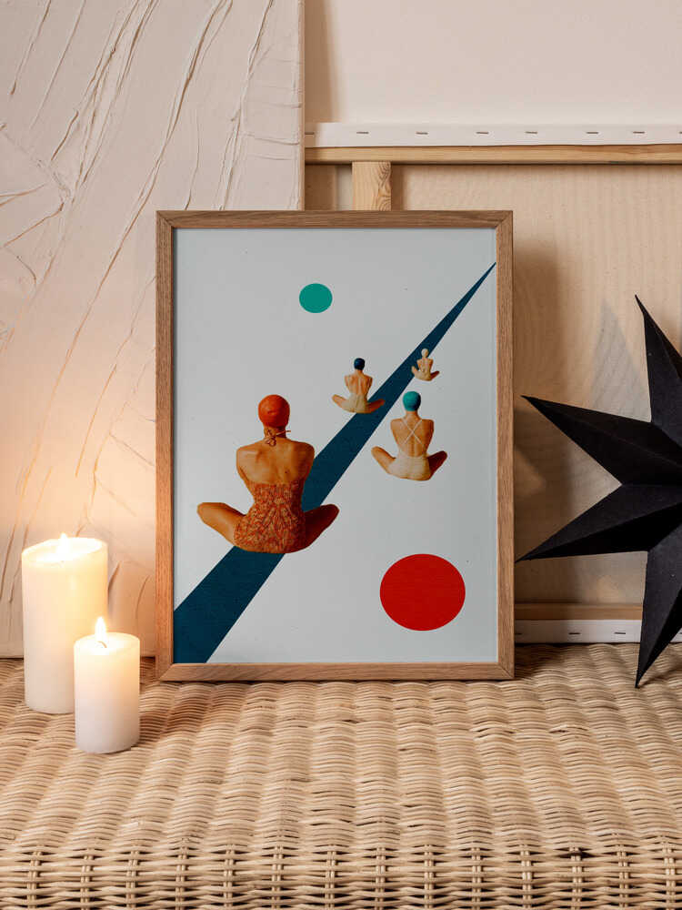 Vintage Bathers Geometric