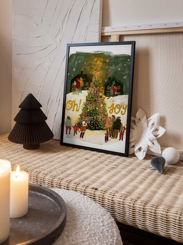 Glädje vid julgranständningen
