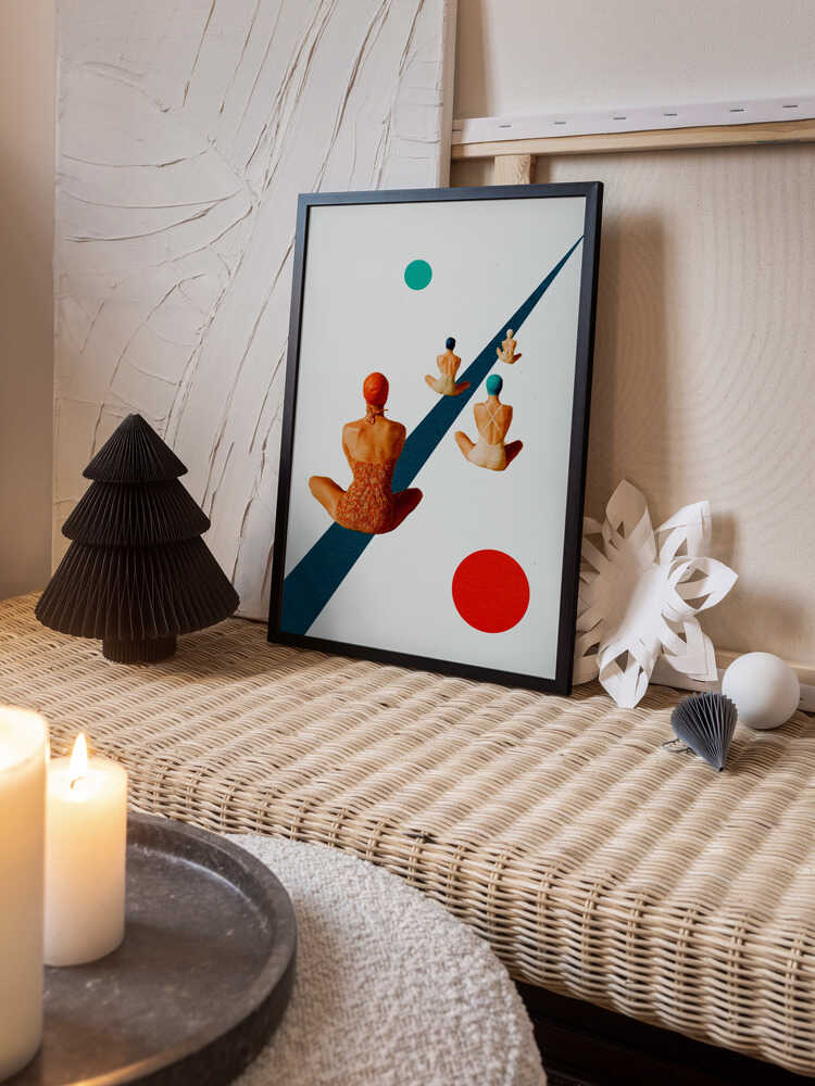 Vintage Bathers Geometric