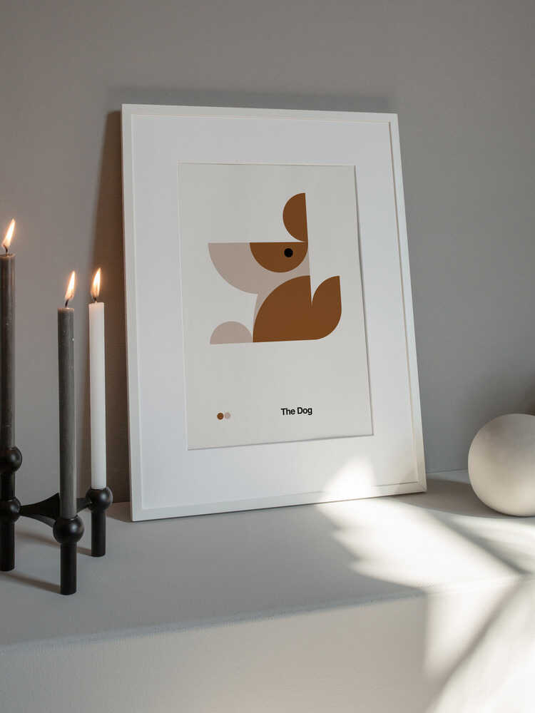 Bauhaus Dog Print | Minimalist Nursery Art