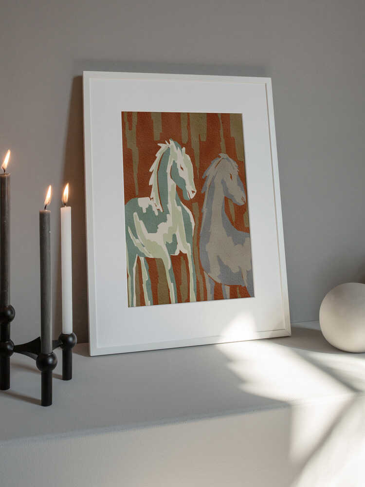 Abstract Forest Horses