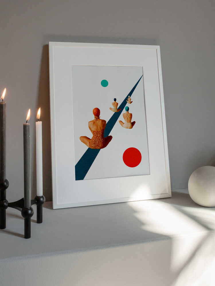 Vintage Bathers Geometric