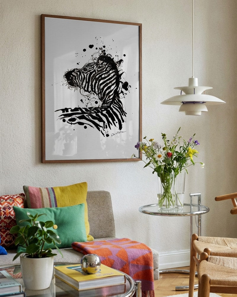 Wild Zebra Ink Splash