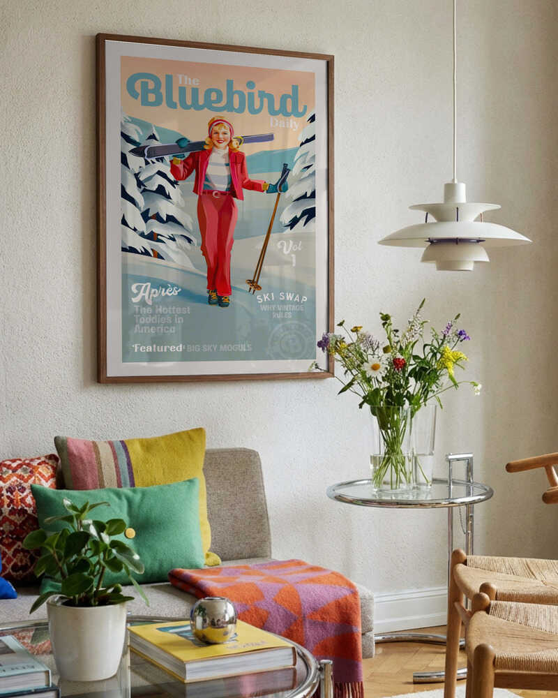 The Bluebird Daily Pinup Ski Art