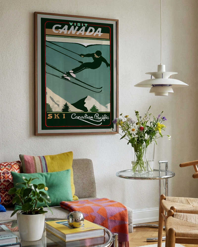 Vintage Ski Mountain Adventure