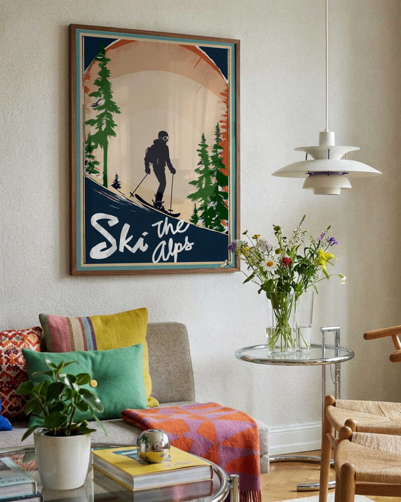 Winter Tourism: Vintage Ski the Alps Poster