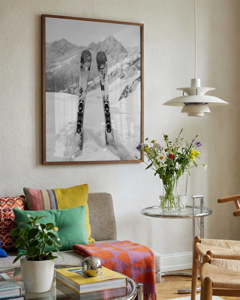 Alpine Skis And Peaks