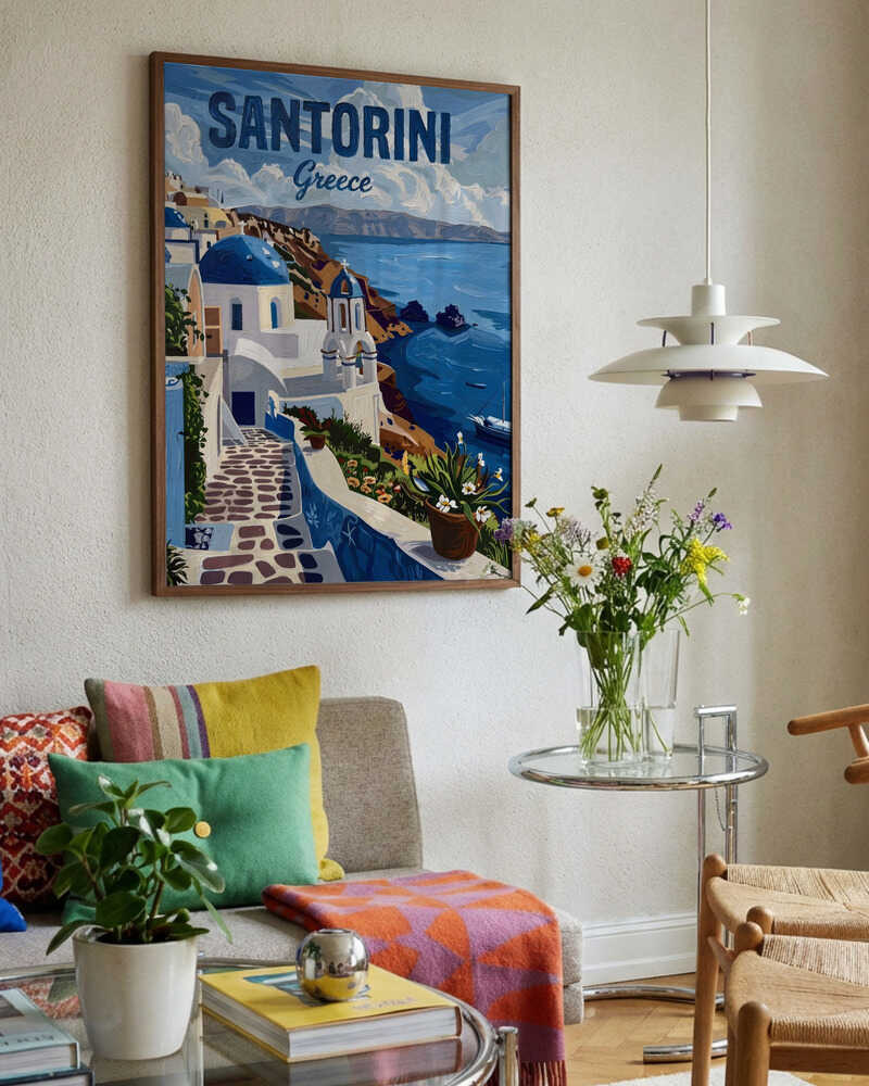Santorini Blue Domes
