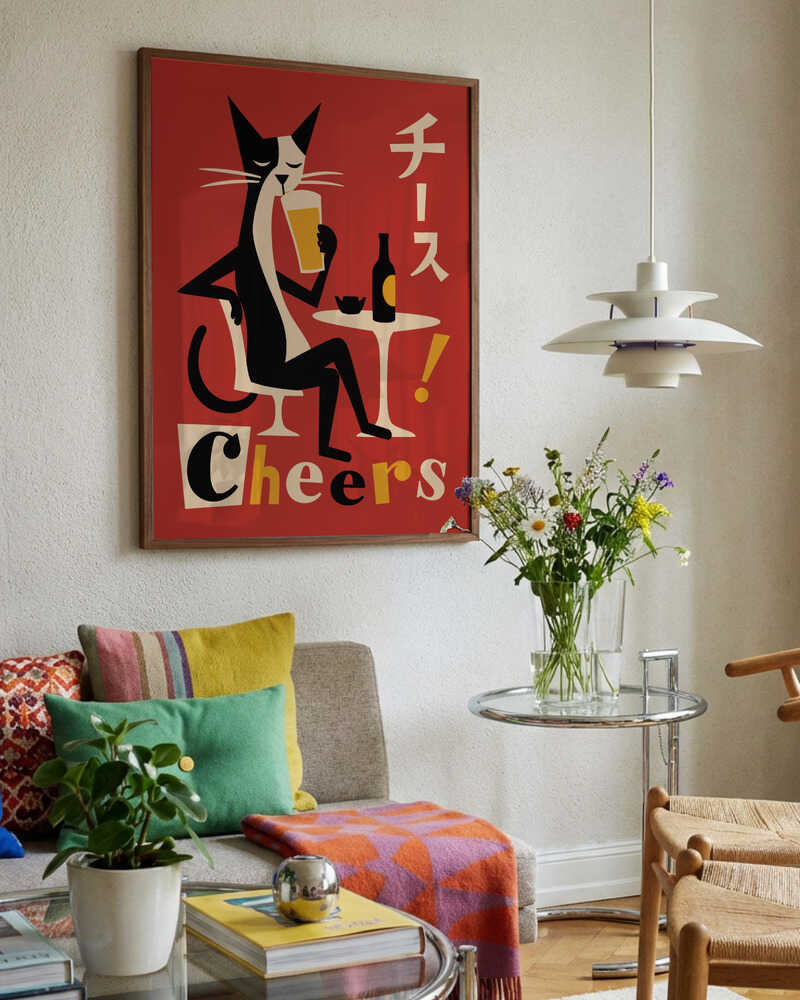 Retro Cat Cheers