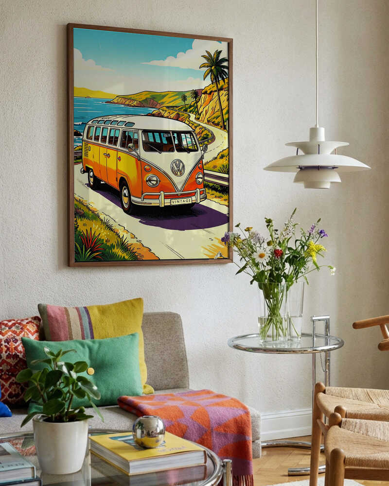 Vintage Bus Coastal Drive