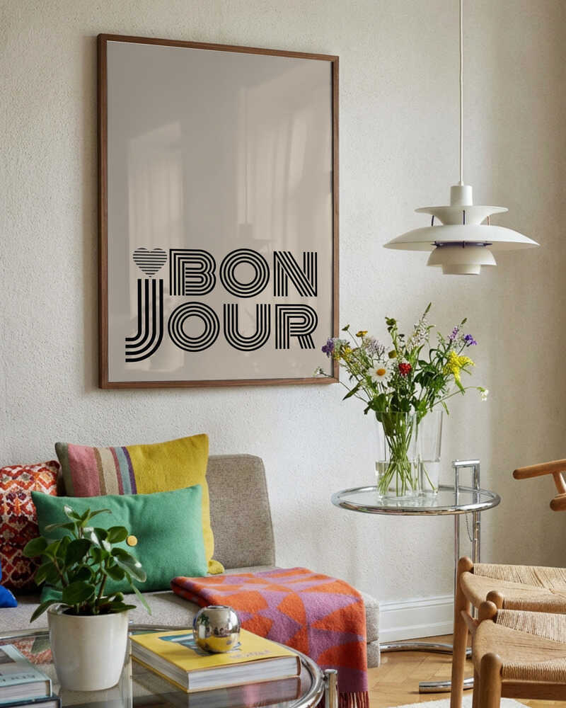 Striped Bonjour Heart