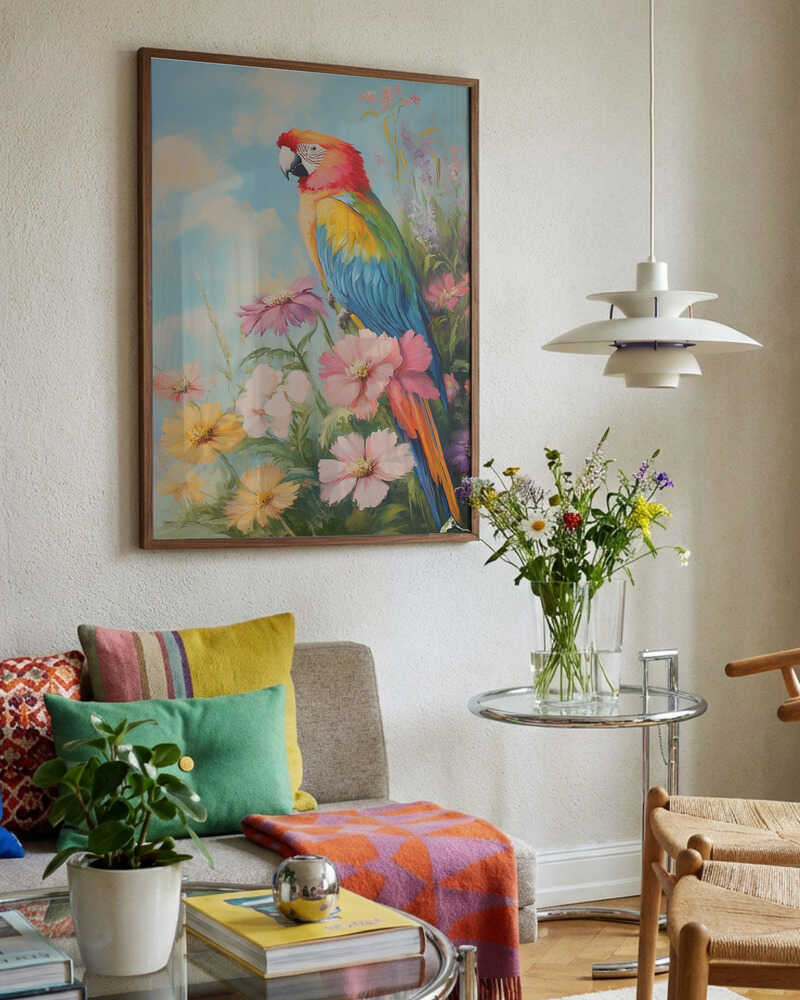 Vibrant Garden Macaw