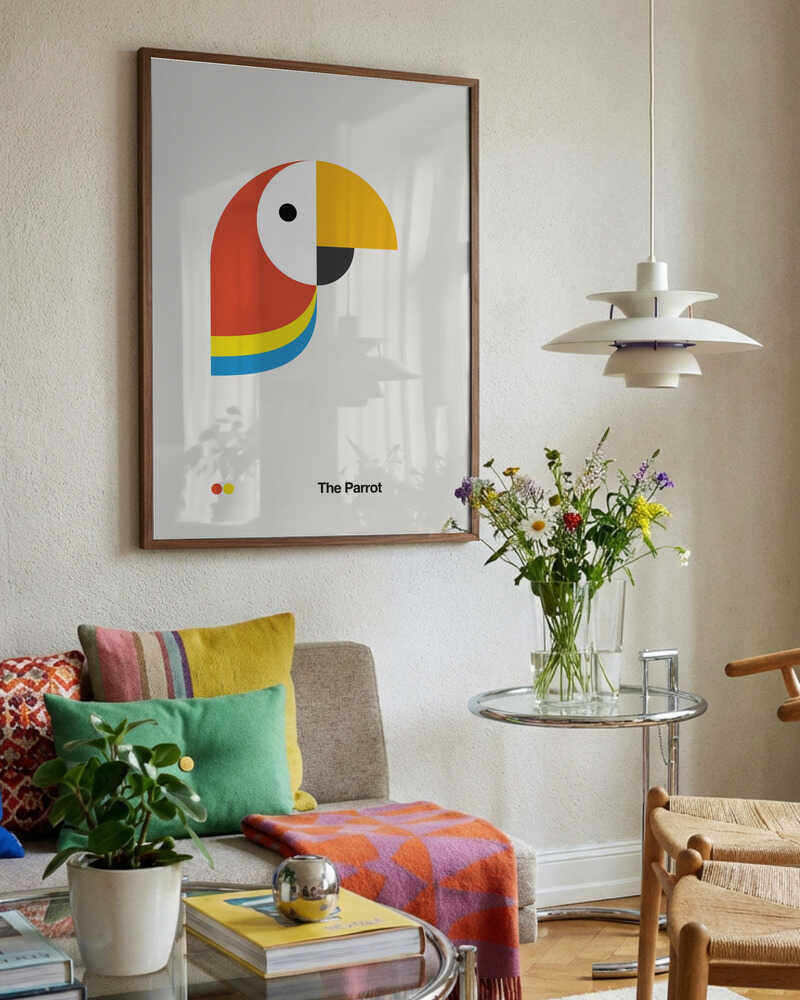 Colorful Geometric Parrot
