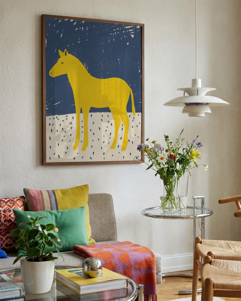 Yellow Horse Blue Sky