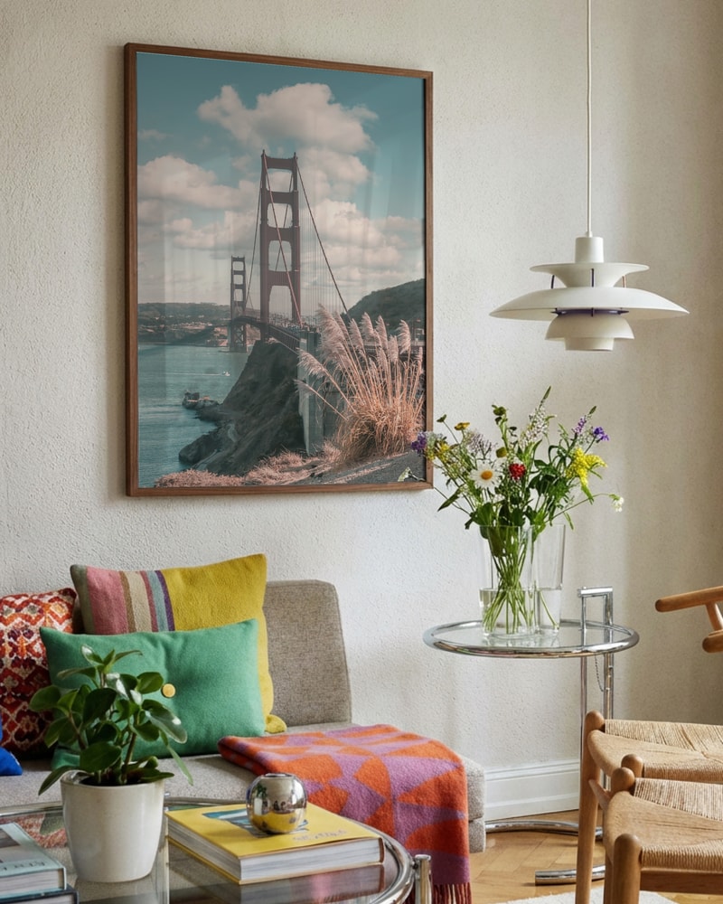 SAN FRANCISCO Idyllic Golden Gate Bridge - urban vintage style