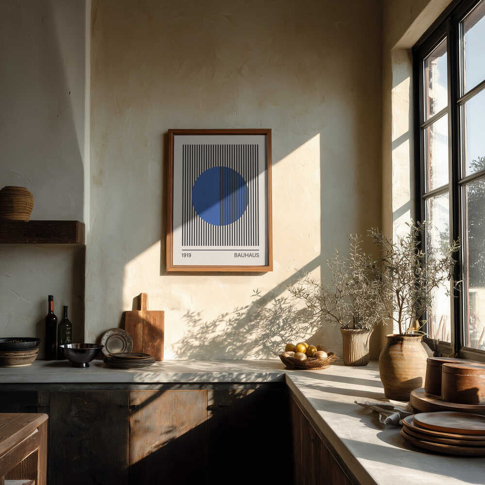 Geometric Blue Circle