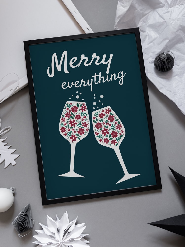 Merry Everything Floral Toast