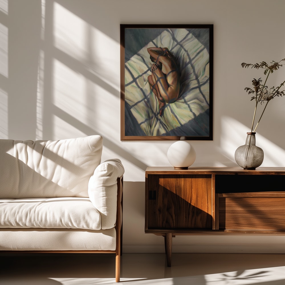 Woman in Window Shadows