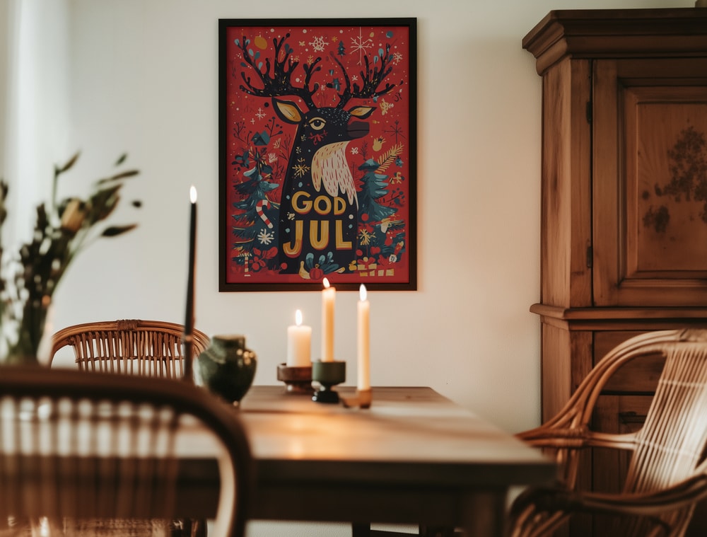 God Jul Festive Reindeer