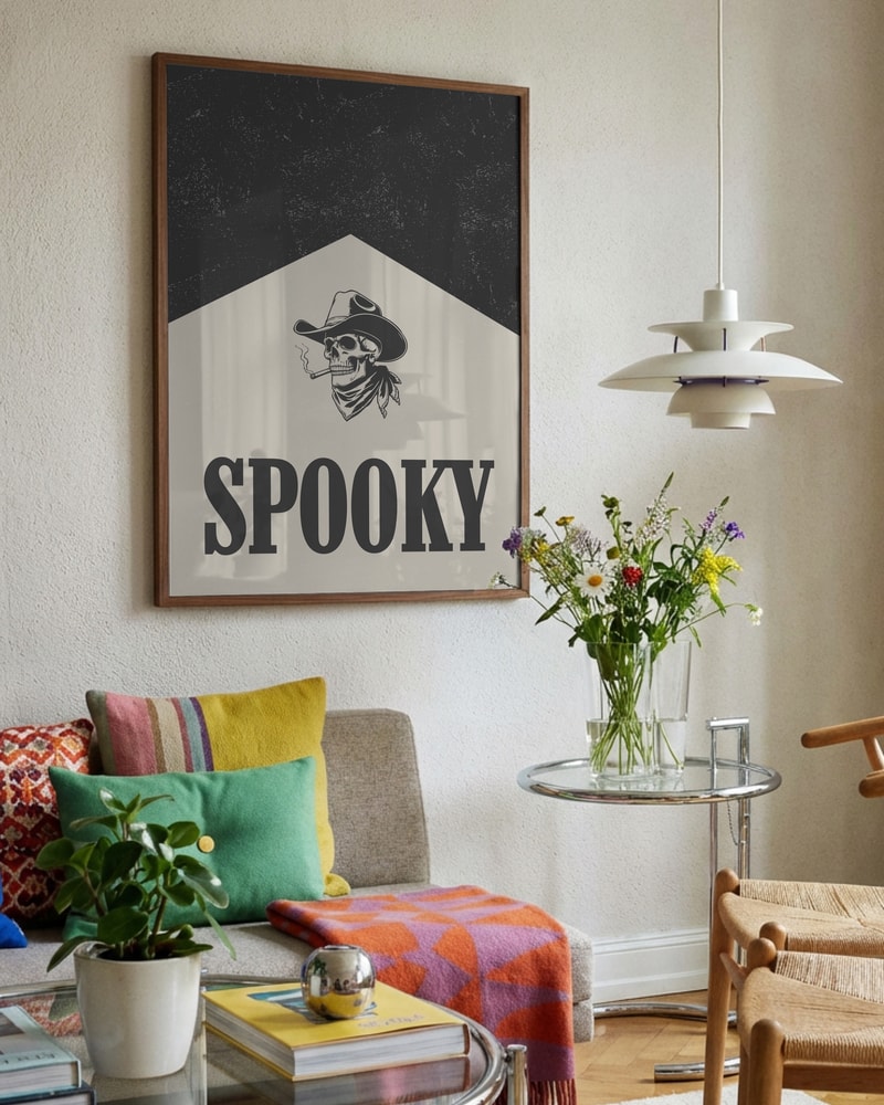 Spooky Cowboy Skull