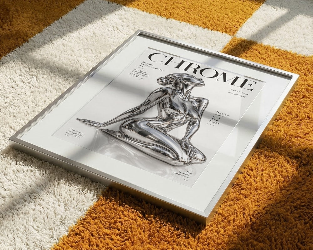 Chrome Woman Sculpture
