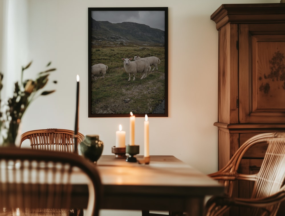 Sheep in Mountain Landscape