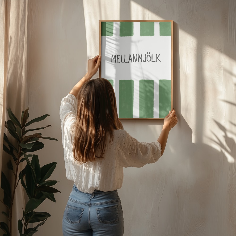 Swedish Milk Green Stripes