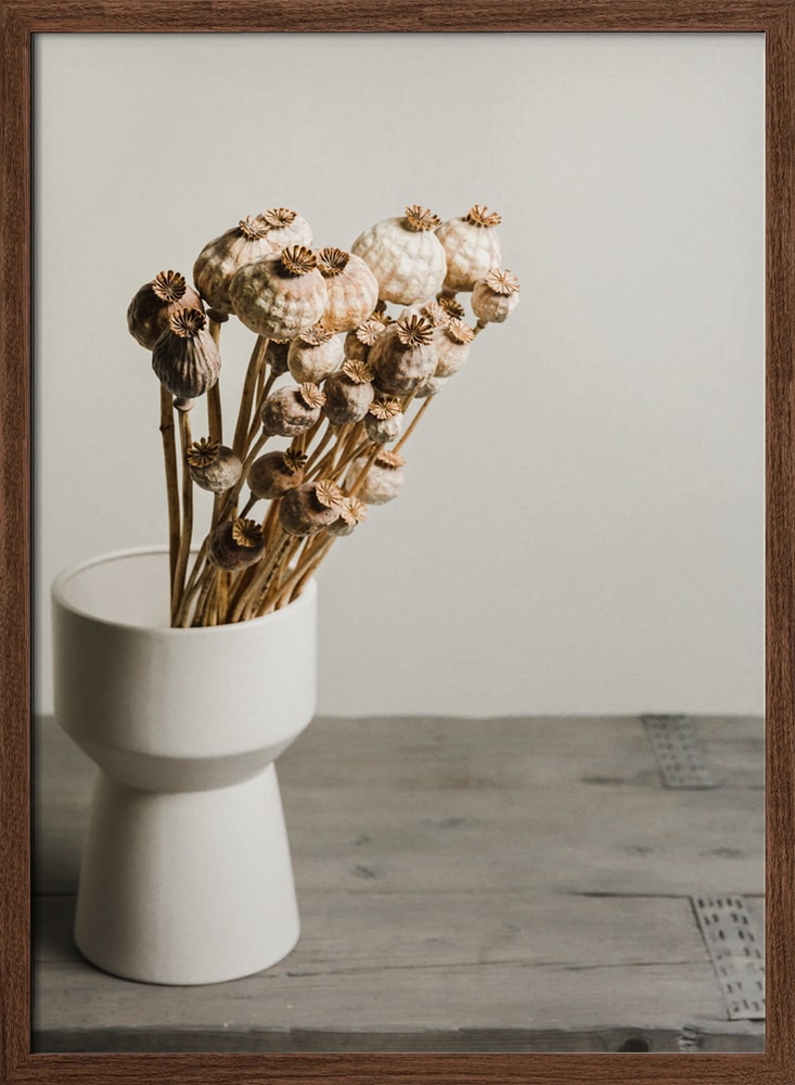Natural Poppy Pods Vase
