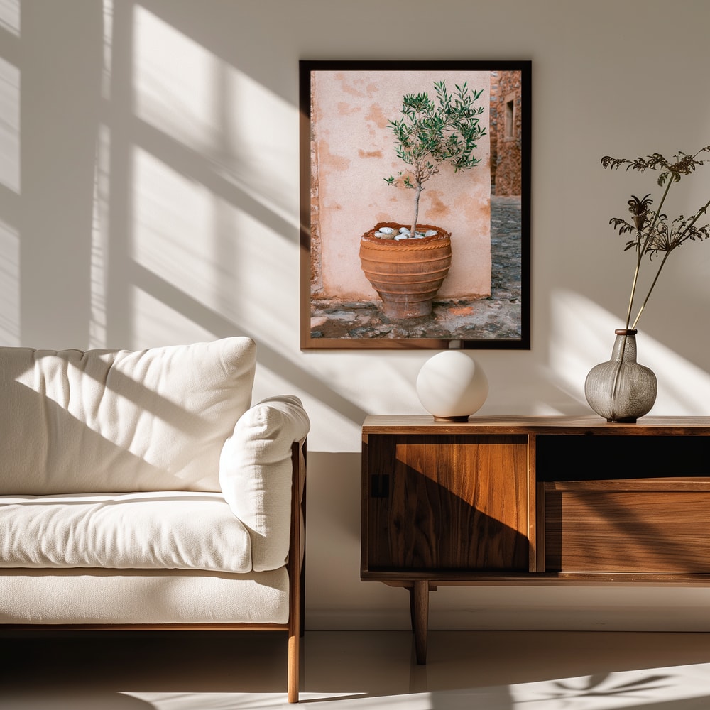 Rustic Potted Olive Tree