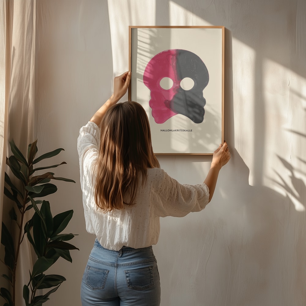 Pink Black Candy Skull