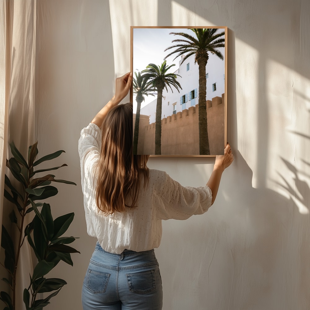 Sunny Palms And White Walls