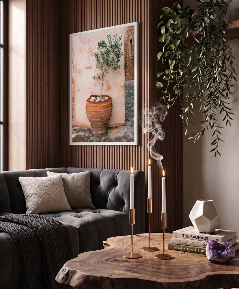 Rustic Potted Olive Tree