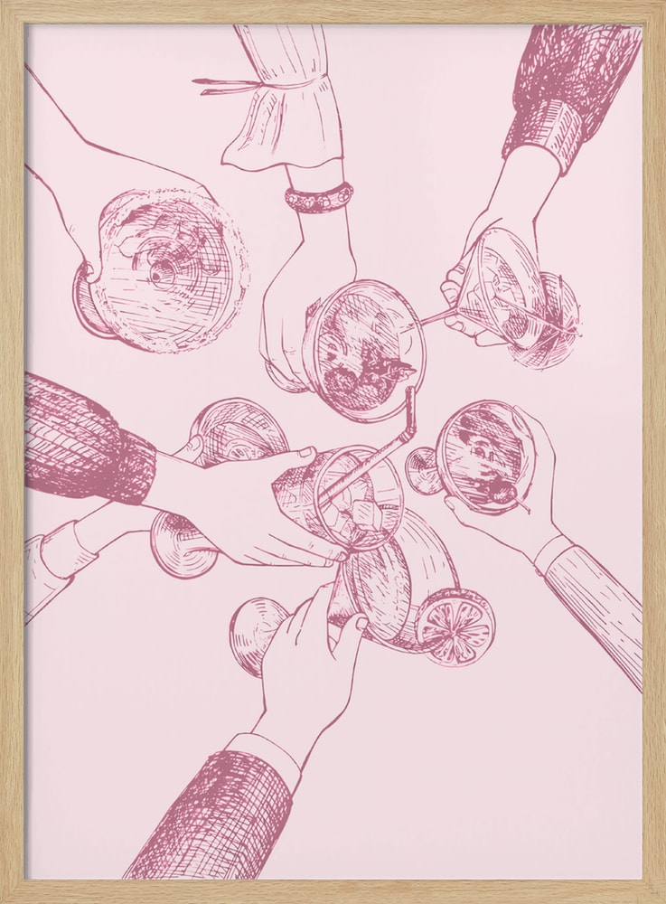 Friends Toasting Cocktails