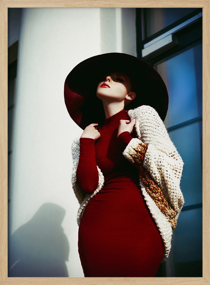 Elegant Lady In Red