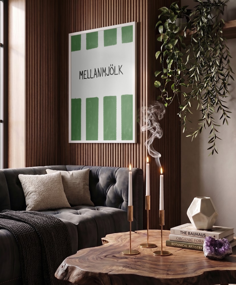 Swedish Milk Green Stripes