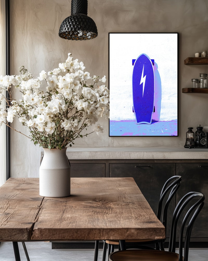 Electric Blue Skateboard