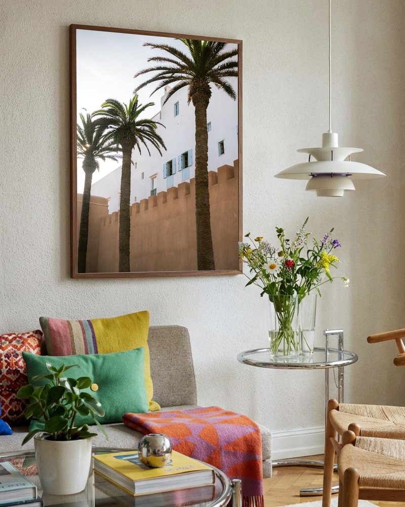 Sunny Palms And White Walls