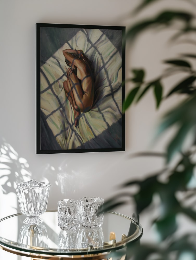 Woman in Window Shadows