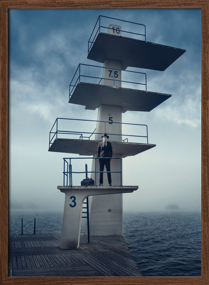 Masked Man Diving Tower