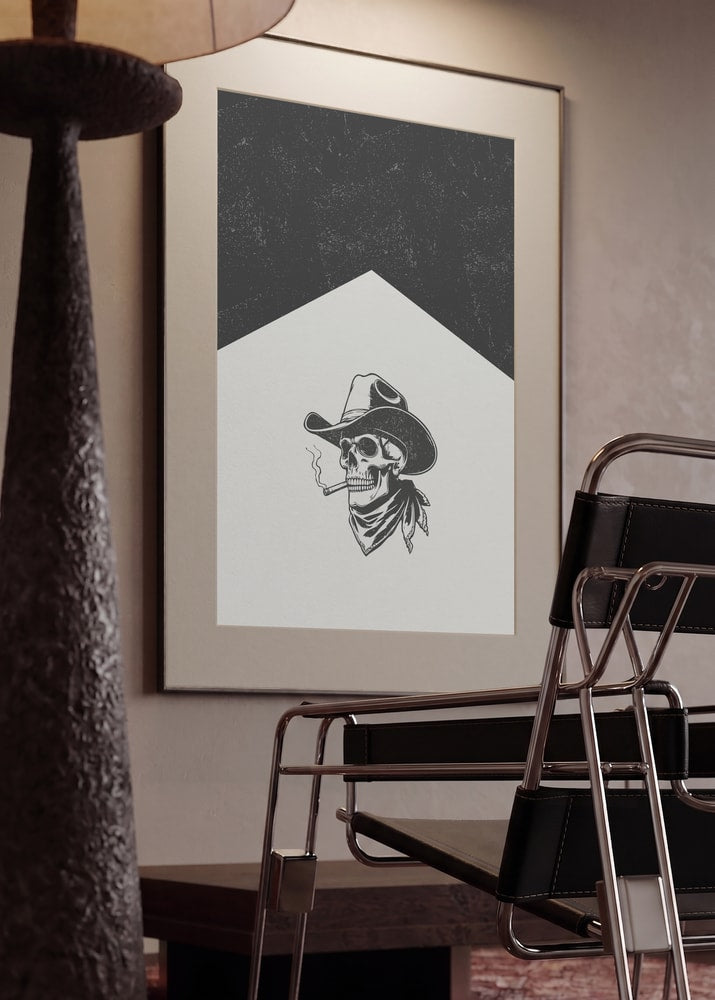 Smoking Cowboy Skull