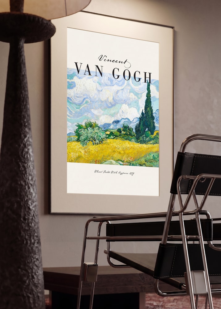 Golden Wheat Field Cypresses