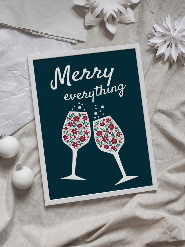 Merry Everything Floral Toast