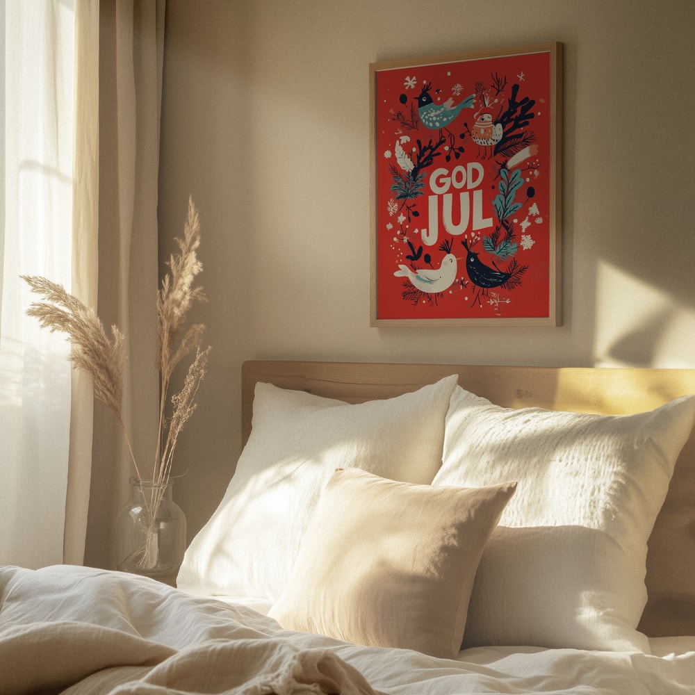 God Jul Festive Birds