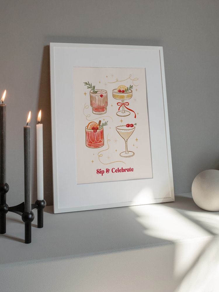 Festive Holiday Christmas Cocktails