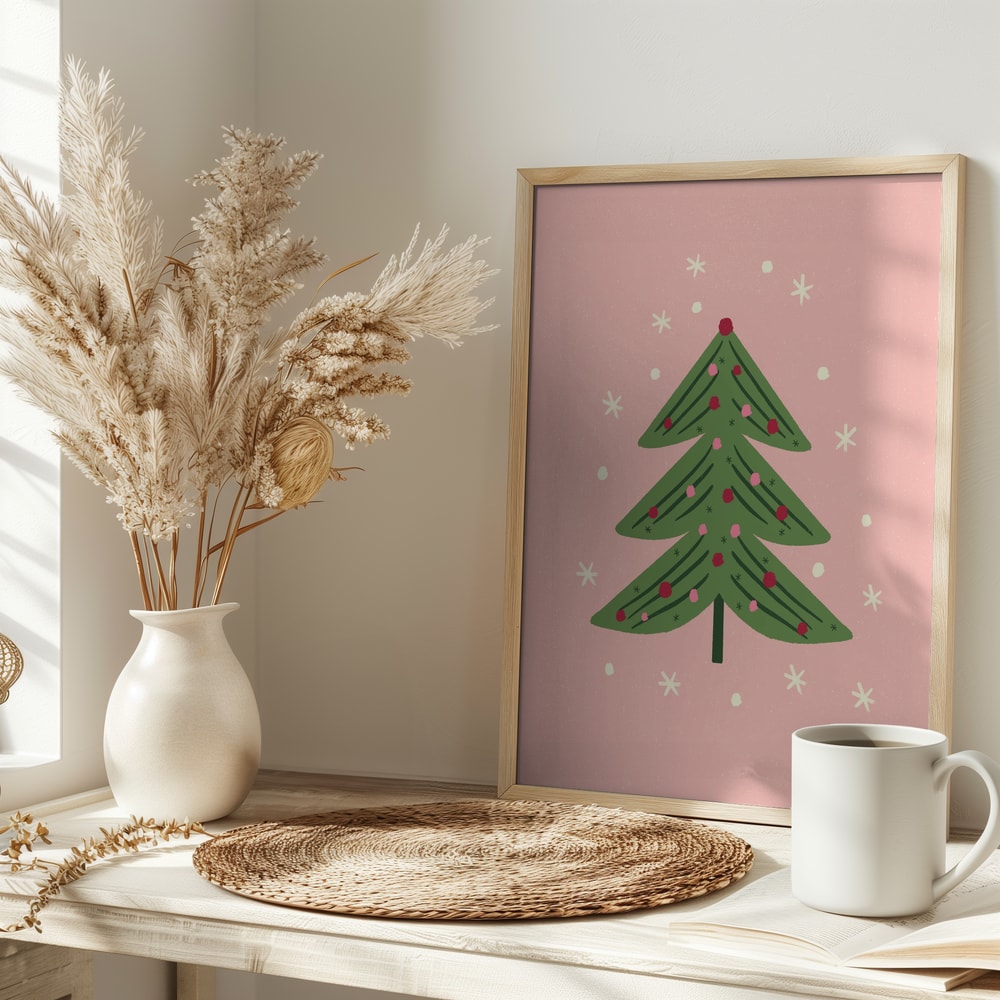 Whimsical Pink Christmas Tree