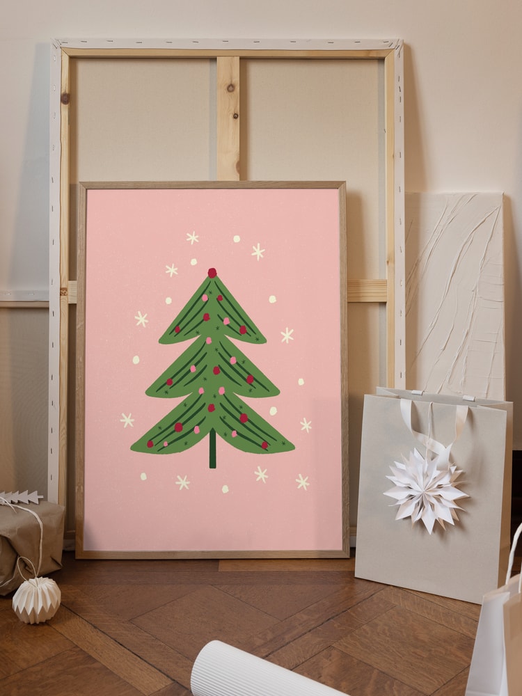 Whimsical Pink Christmas Tree