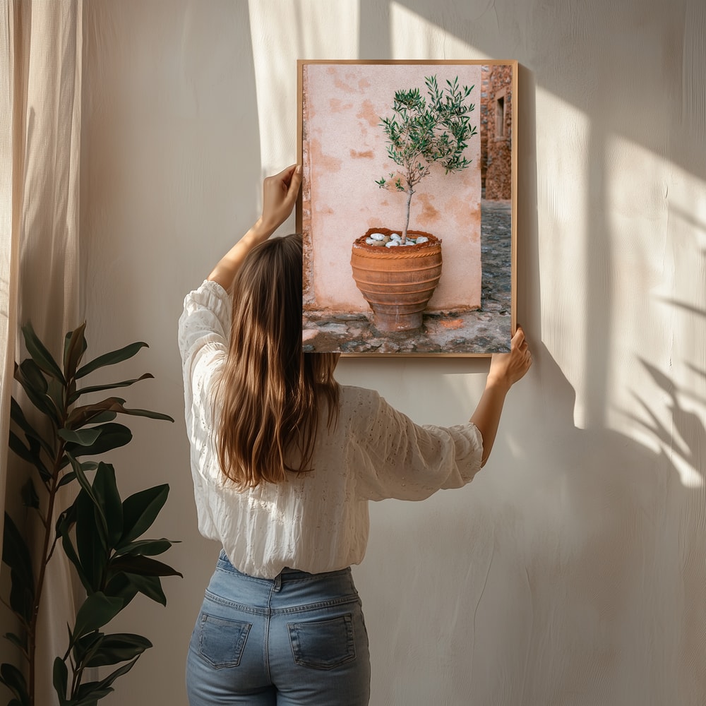 Rustic Potted Olive Tree