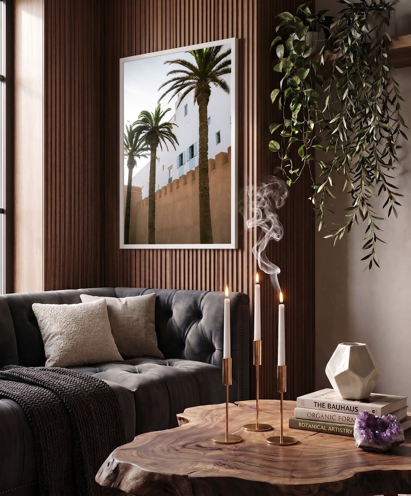 Sunny Palms And White Walls