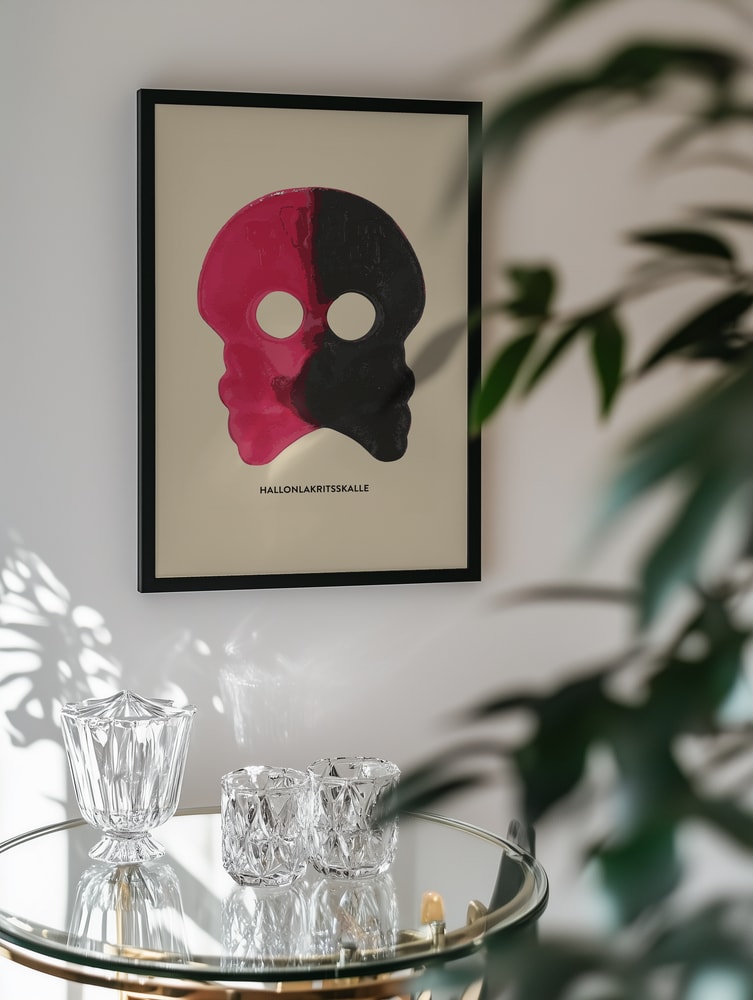 Pink Black Candy Skull