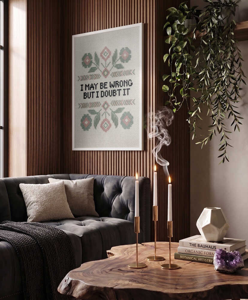 Witty Cross Stitch Quote